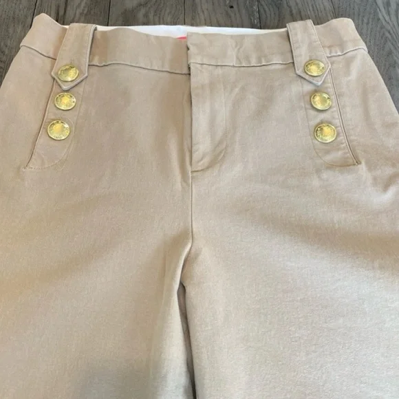 Lilly Pulitzer Parrish High Rise Crop Flare Pant 💛🤎 - Picture 7 of 9